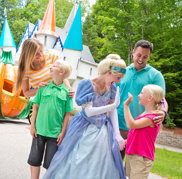 Family at castle