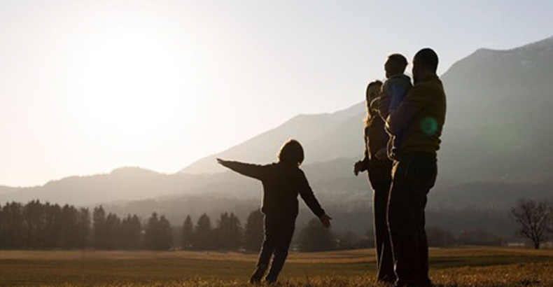 Family enjoying outdoors 