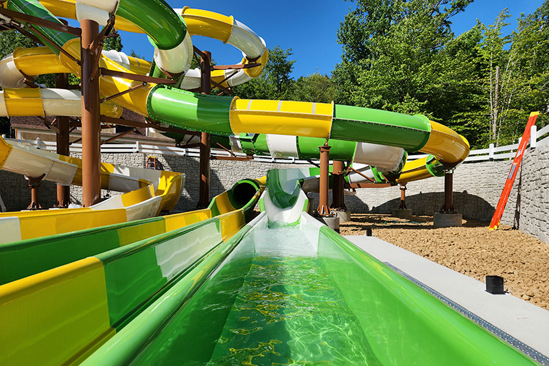 Footings for slide tower