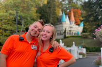 Team Members in front of Castle